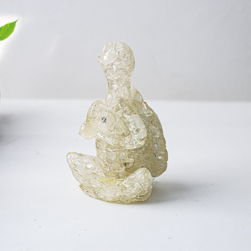 Olivenorma Kristall-Epoxid-Dekoration mit meditierender Schildkröte