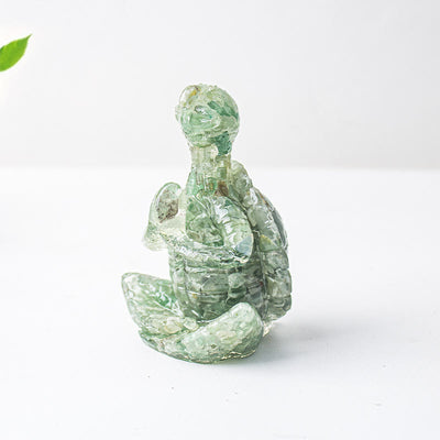Olivenorma Kristall-Epoxid-Dekoration mit meditierender Schildkröte