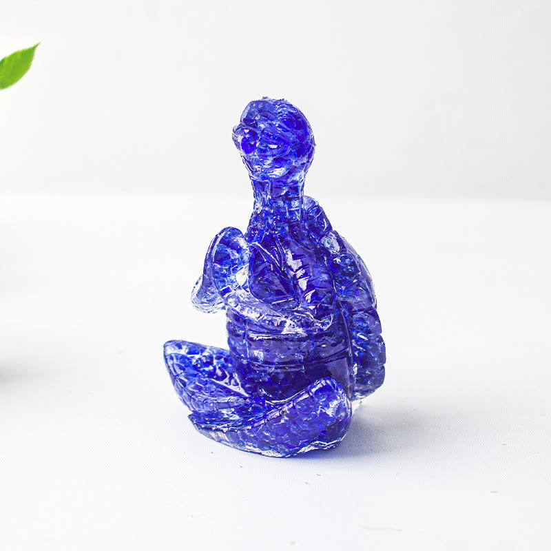 Olivenorma Kristall-Epoxid-Dekoration mit meditierender Schildkröte