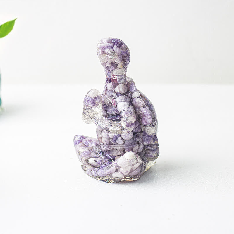 Olivenorma Kristall-Epoxid-Dekoration mit meditierender Schildkröte