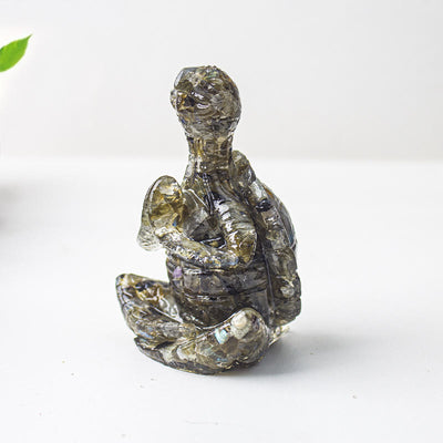 Olivenorma Kristall-Epoxid-Dekoration mit meditierender Schildkröte