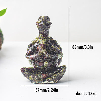 Olivenorma Kristall-Epoxid-Dekoration mit meditierender Schildkröte