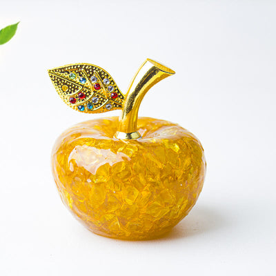Olivenorma Kristall-Epoxid-Apfel-Edelstein-Dekoration mit Blattgold