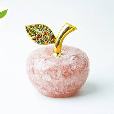 Olivenorma Kristall-Epoxid-Apfel-Edelstein-Dekoration mit Blattgold