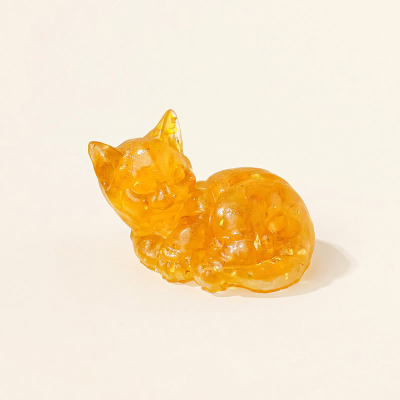 Olivenorma Kristall-Epoxidharz, süßes Kätzchen, Edelstein-Dekoration