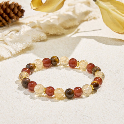 Olivenorma „Aurelian Strand“ Edelsteinarmband für Reichtum und Karriere - Naturstein - image 1