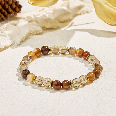 Olivenorma „Amber Lume“ Weisheits-Edelsteinarmband - Naturstein - image 1