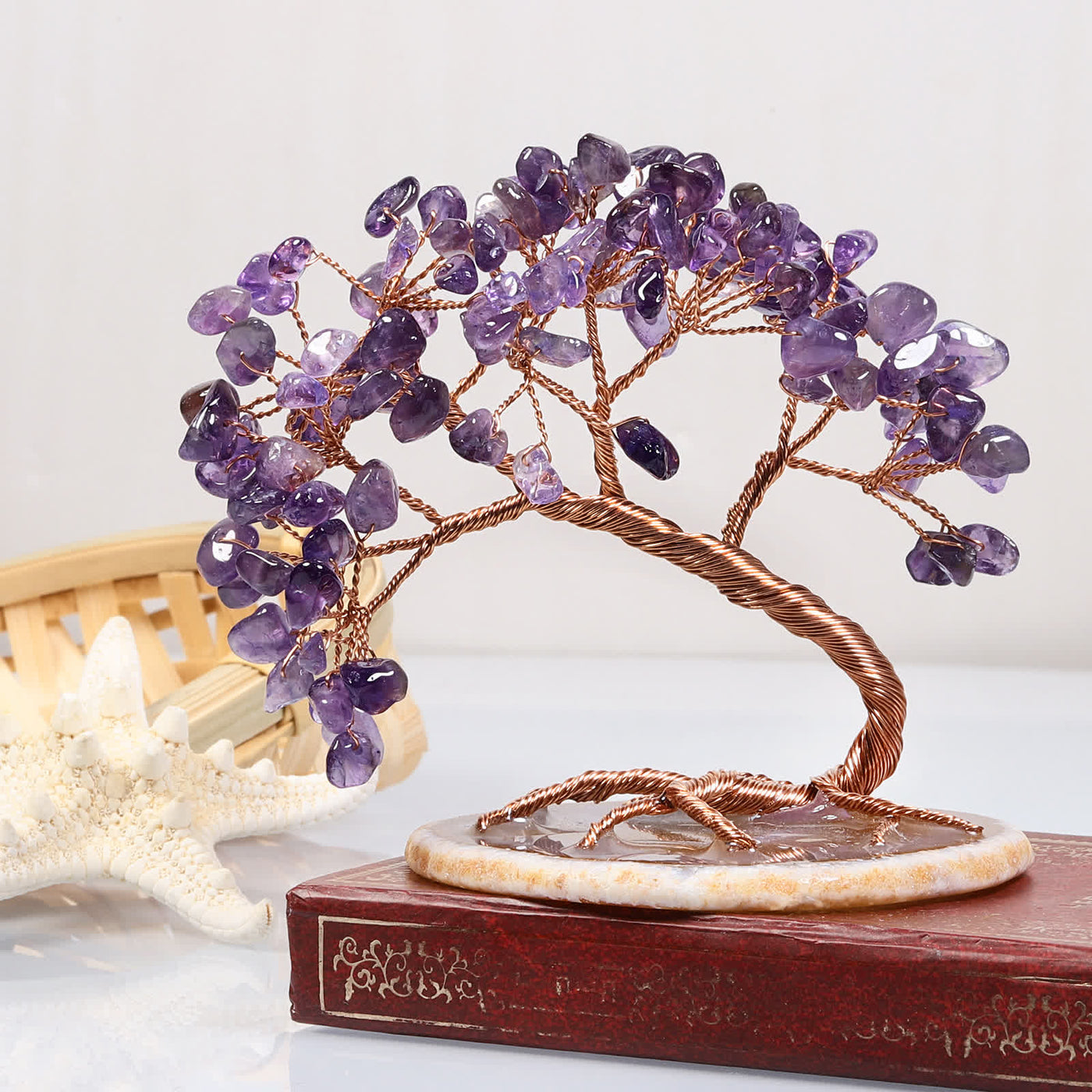 Olivenorma Natürlicher Kristallstein Feng Shui Baum