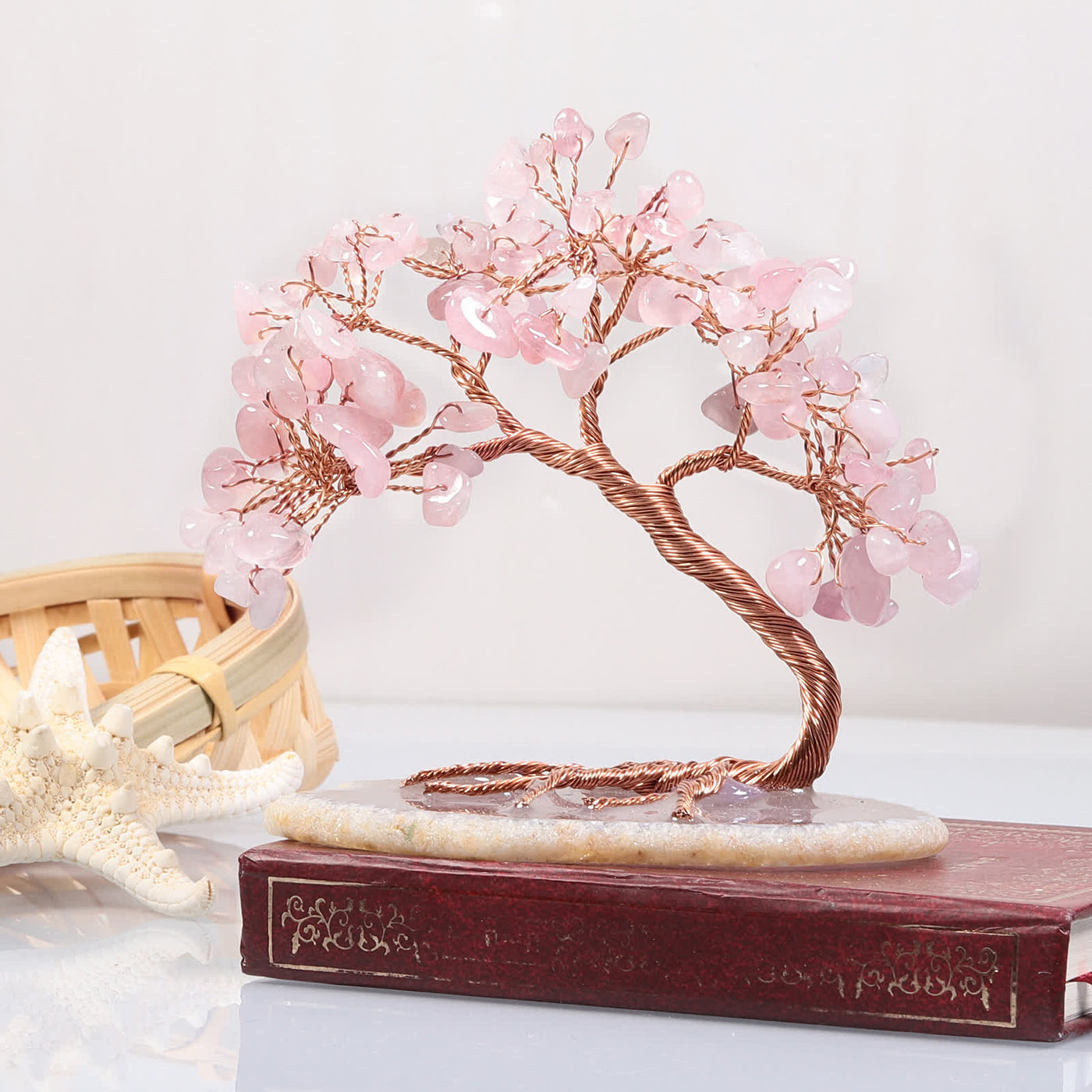 Olivenorma Natürlicher Kristallstein Feng Shui Baum