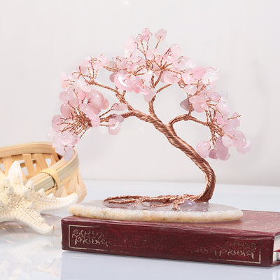 Olivenorma Natürlicher Kristallstein Feng Shui Baum