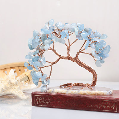 Olivenorma Natürlicher Kristallstein Feng Shui Baum