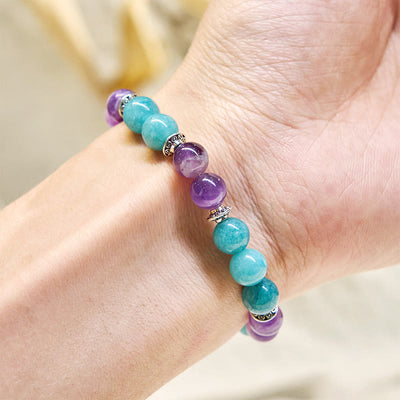 Olivenorma "Seraphic" Amethyst & Aquamarin Harmonie Armband - image 2