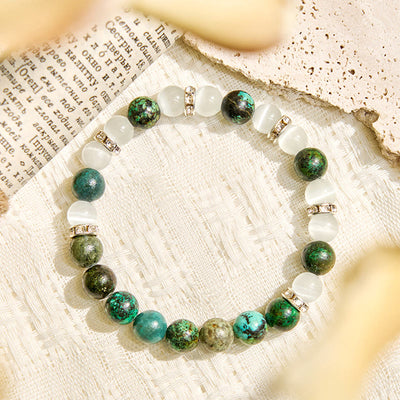 Olivenorma „Serenite Flow“ Armband mit ätherischen Ölen aus afrikanischem Türkis, beruhigend und reinigend - image 9