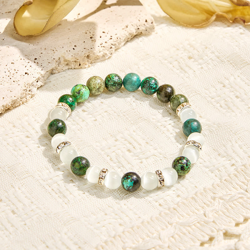 Olivenorma „Serenite Flow“ Armband mit ätherischen Ölen aus afrikanischem Türkis, beruhigend und reinigend - image 10