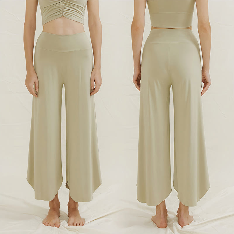 Olivenorma – Weiche, ausgestellte Yoga-Loungehose
