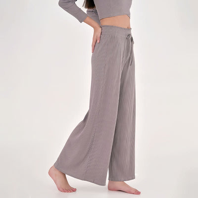 Olivenorma – Entspannte Yogahose mit hoher Taille