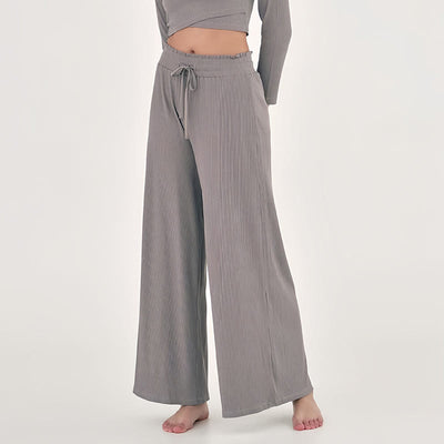 Olivenorma – Entspannte Yogahose mit hoher Taille