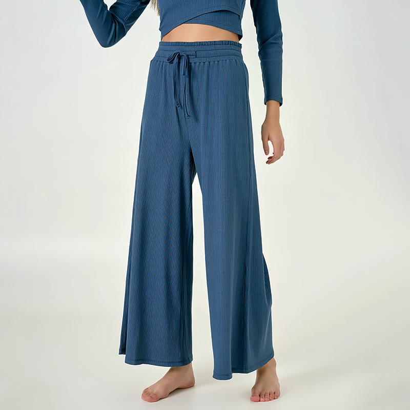 Olivenorma – Entspannte Yogahose mit hoher Taille