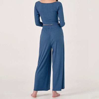 Olivenorma – Entspannte Yogahose mit hoher Taille