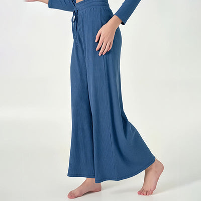 Olivenorma – Entspannte Yogahose mit hoher Taille
