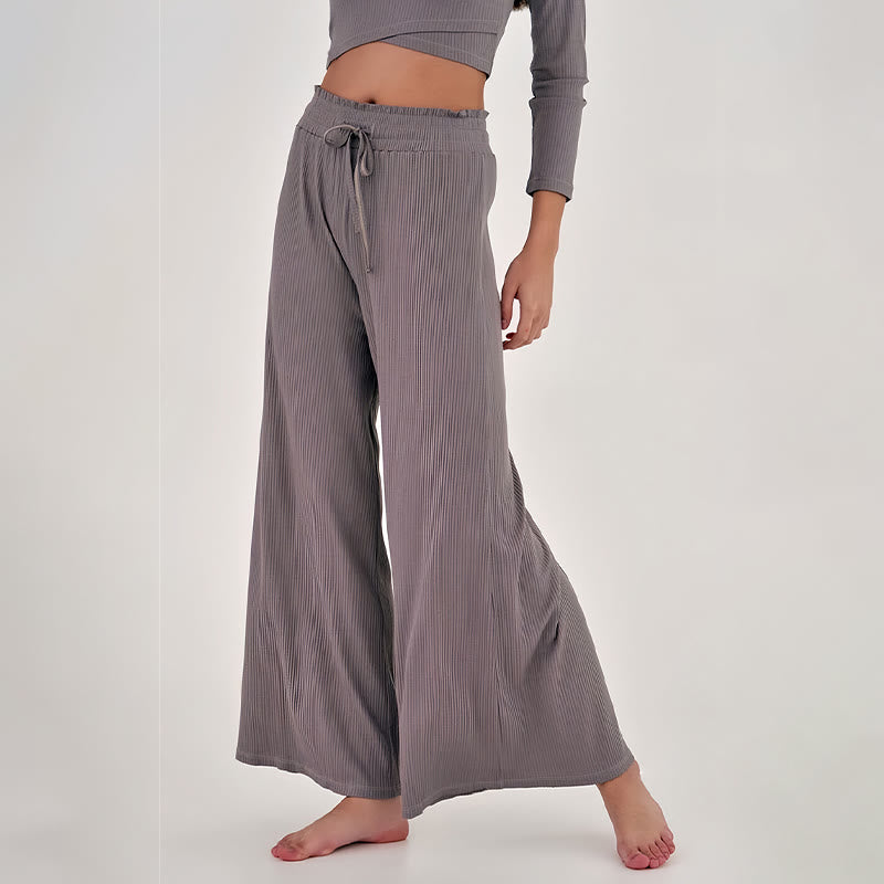 Olivenorma – Entspannte Yogahose mit hoher Taille