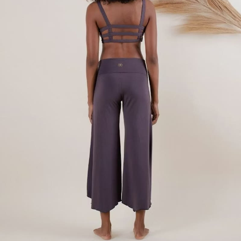 Olivenorma – Kurze Yoga-Schlaghose mit hoher Taille - image 6