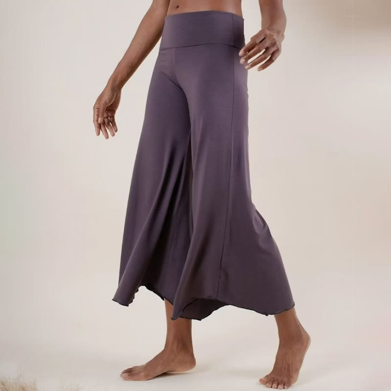 Olivenorma – Kurze Yoga-Schlaghose mit hoher Taille - image 5