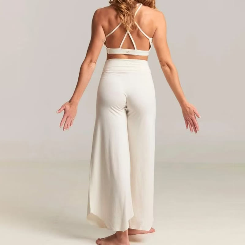 Olivenorma – Kurze Yoga-Schlaghose mit hoher Taille - image 13