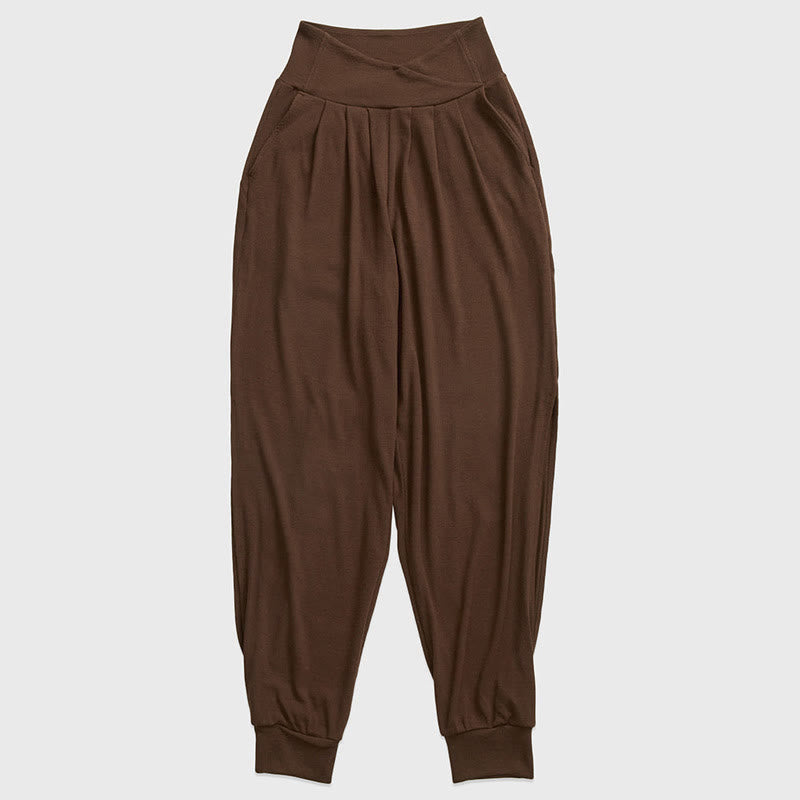 Olivenorma Yoga-Hose mit Laternenbündchen