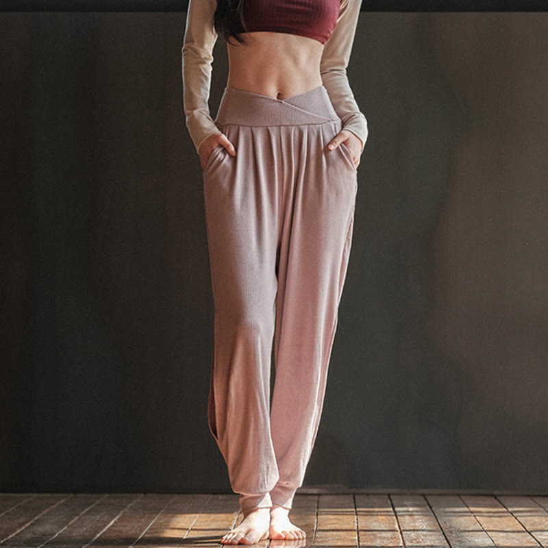Olivenorma Yoga-Hose mit Laternenbündchen