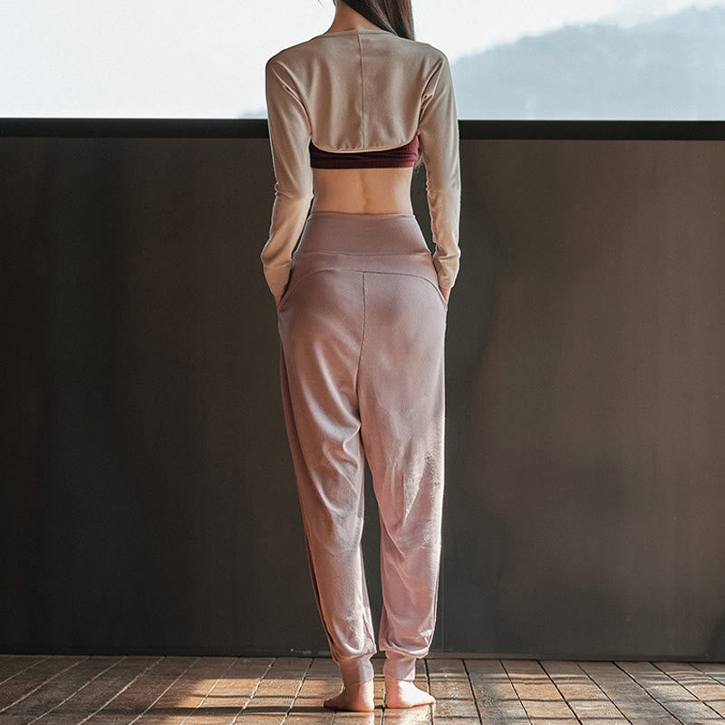 Olivenorma Yoga-Hose mit Laternenbündchen