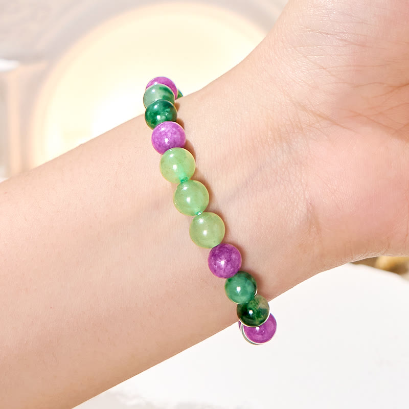 Olivenorma „Minty Grape“ Moosachat-Glücksarmband - image 2