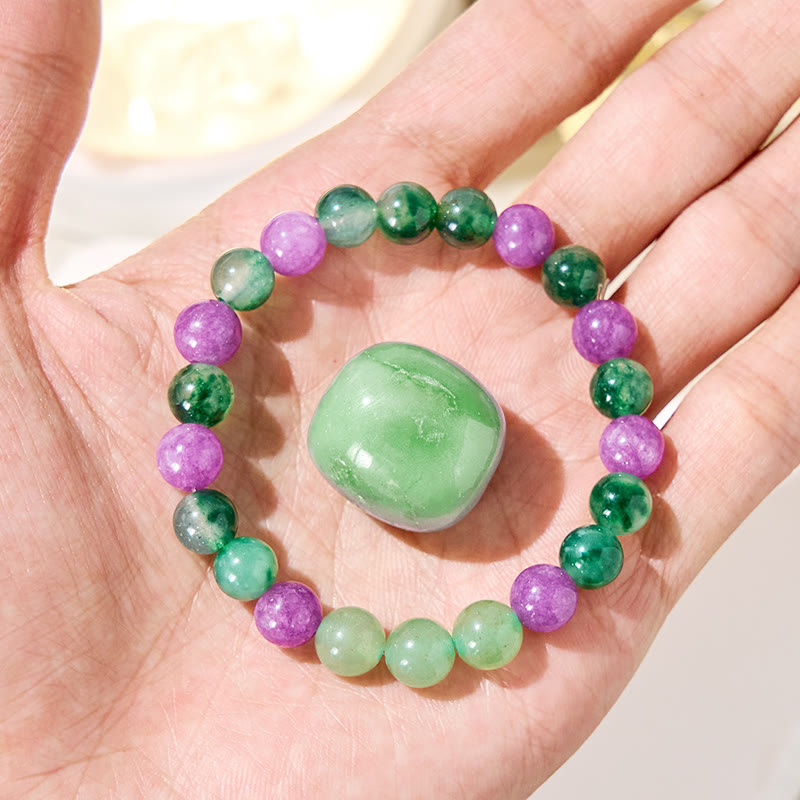 Olivenorma „Minty Grape“ Moosachat-Glücksarmband - image 3