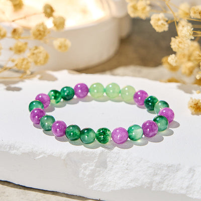 Olivenorma „Minty Grape“ Moosachat-Glücksarmband - Naturstein - image 1