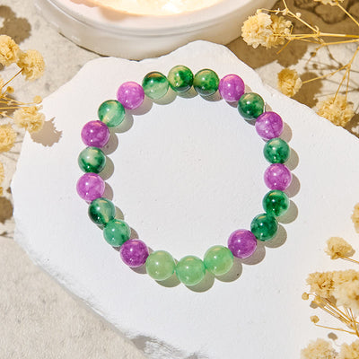Olivenorma „Minty Grape“ Moosachat-Glücksarmband - image 4