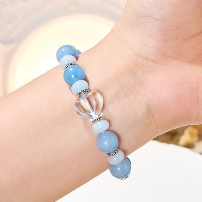 Olivenorma „Azure Breeze“ Aquamarin-Armband zum Stressabbau - image 2