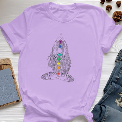 Olivenorma Chakra Meditation Baumwoll-T-Shirt