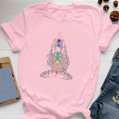Olivenorma Chakra Meditation Baumwoll-T-Shirt