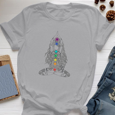 Olivenorma Chakra Meditation Baumwoll-T-Shirt