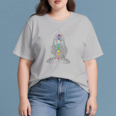 Olivenorma Chakra Meditation Baumwoll-T-Shirt
