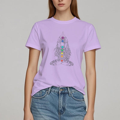 Olivenorma Chakra Meditation Baumwoll-T-Shirt