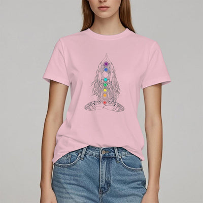 Olivenorma Chakra Meditation Baumwoll-T-Shirt