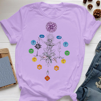 Olivenorma Verwurzeltes Chakra-Energie-T-Shirt