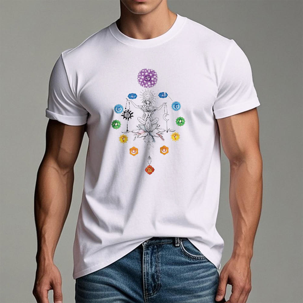 Olivenorma Verwurzeltes Chakra-Energie-T-Shirt