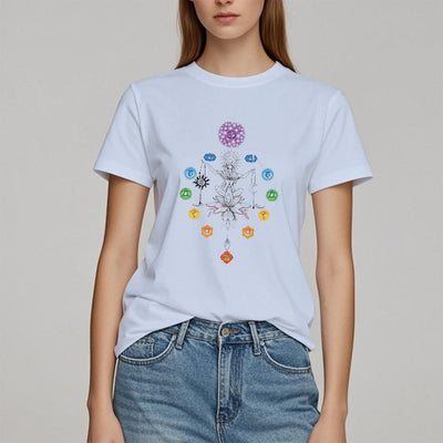 Olivenorma Verwurzeltes Chakra-Energie-T-Shirt