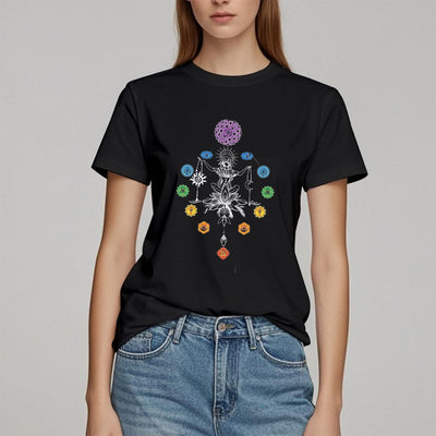 Olivenorma Verwurzeltes Chakra-Energie-T-Shirt