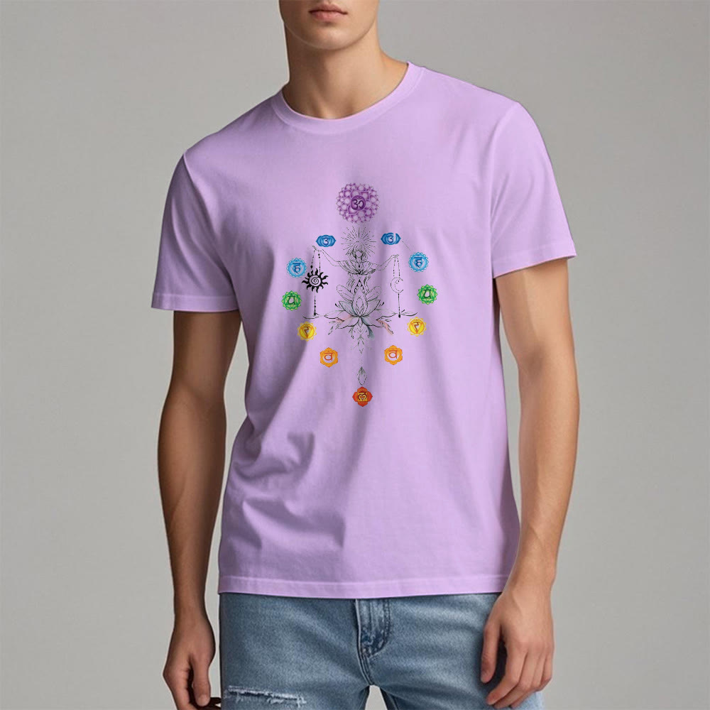Olivenorma Verwurzeltes Chakra-Energie-T-Shirt