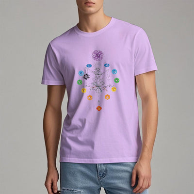 Olivenorma Verwurzeltes Chakra-Energie-T-Shirt