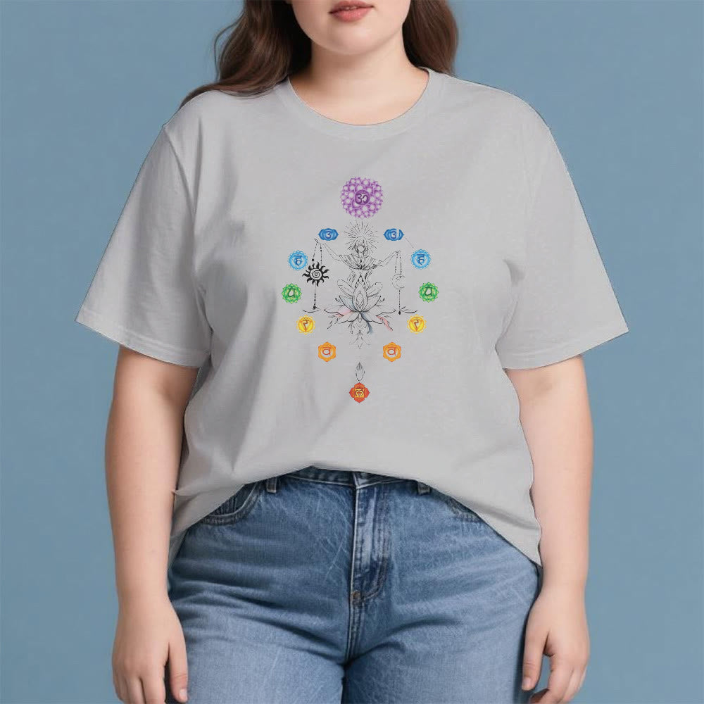Olivenorma Verwurzeltes Chakra-Energie-T-Shirt