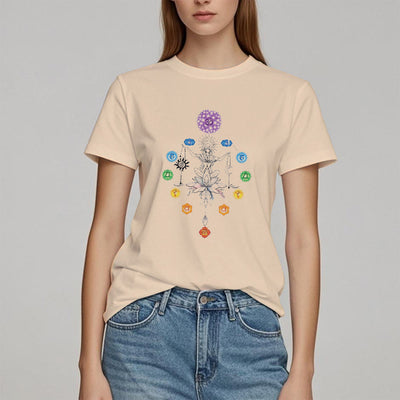 Olivenorma Verwurzeltes Chakra-Energie-T-Shirt